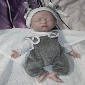 🆕12 inch Full Body Silicone Baby Dolls Reborn Hairless Baby Boy with Clothes